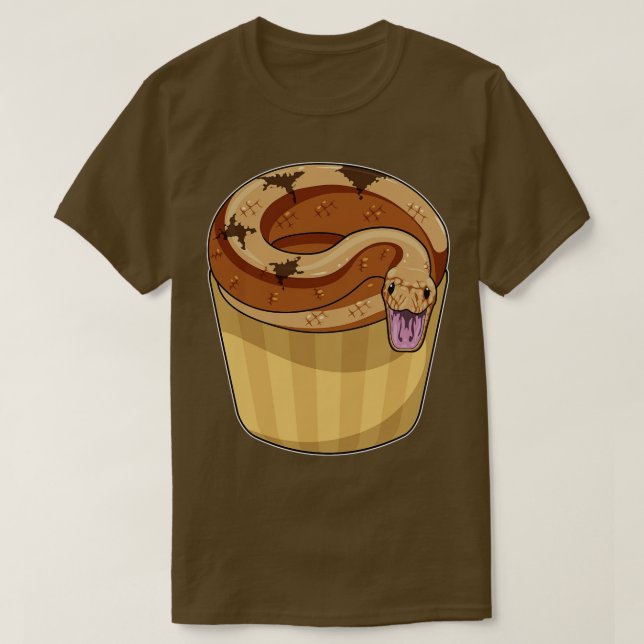 Snake with Muffin 2 T-Shirt (Design Front)