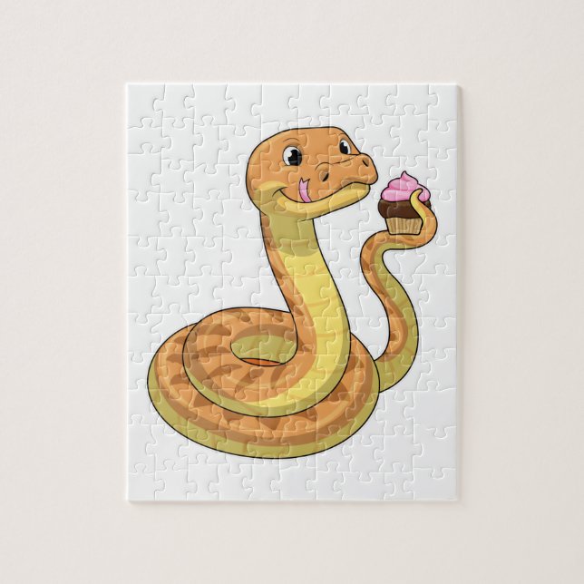 Snake with Muffin Jigsaw Puzzle (Vertical)