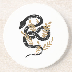 Snake with plants coaster