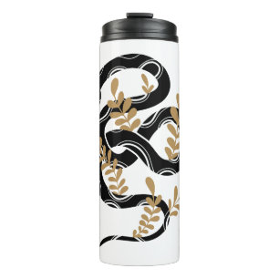 Snake with plants thermal tumbler