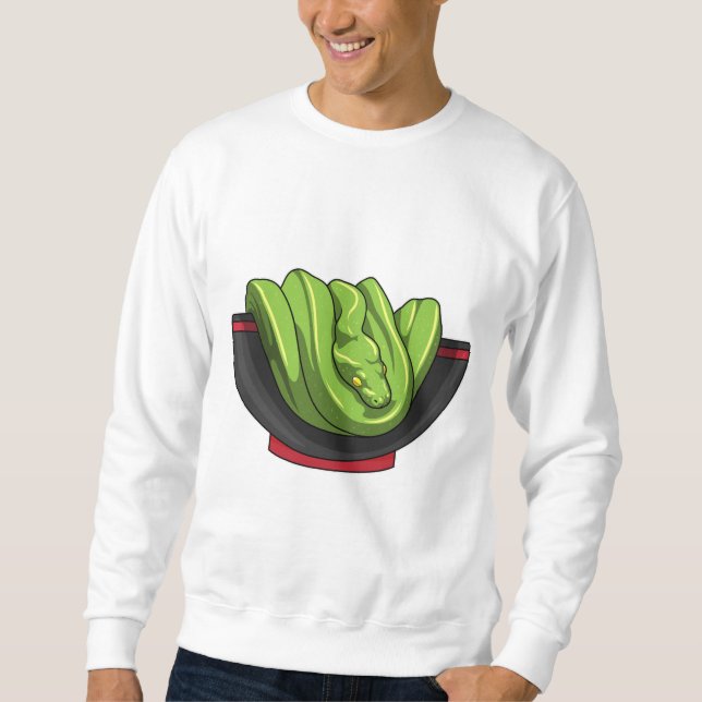 Snake with Ramen Bowl Sweatshirt (Front)