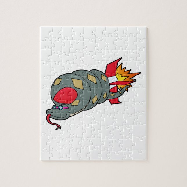 Snake with Rocket Jigsaw Puzzle (Vertical)