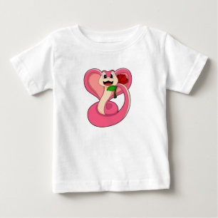 Snake with Rose Baby T-Shirt