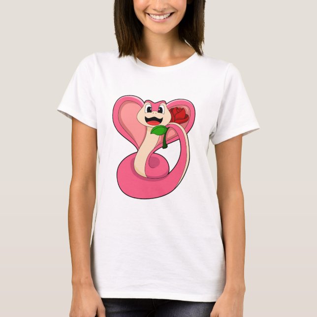 Snake with Rose T-Shirt (Front)