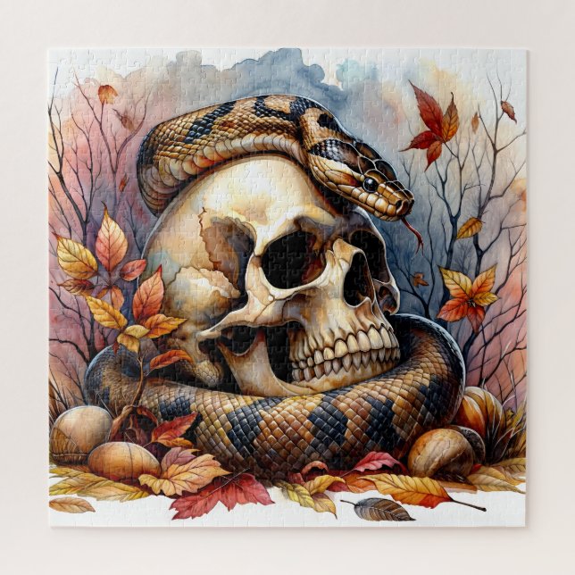 Snake With Skull Autumn Jigsaw Puzzle (Vertical)