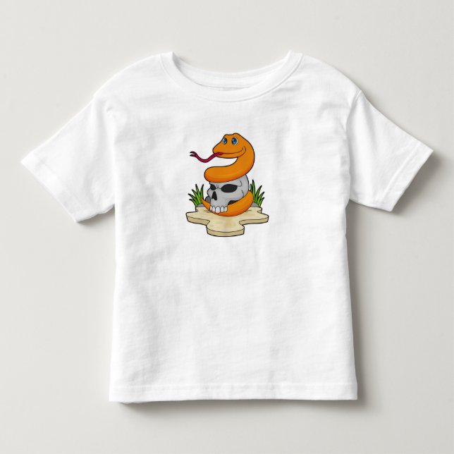 Snake with Skull Toddler T-Shirt (Front)