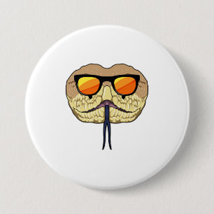 Snake with Sunglasses 7.5 Cm Round Badge