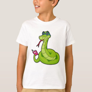 Snake with Sunglasses & Book T-Shirt