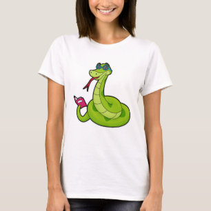 Snake with Sunglasses & Book T-Shirt