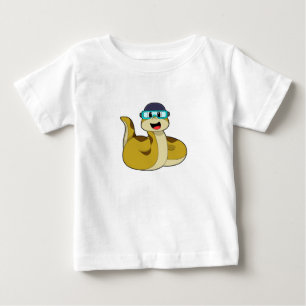 Snake with Swimming goggles Baby T-Shirt
