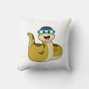 Snake with Swimming goggles Cushion