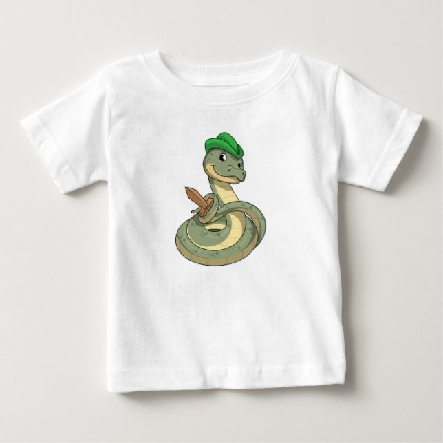 Snake with Sword Baby T-Shirt (Front)