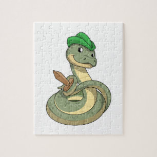 Snake with Sword Jigsaw Puzzle