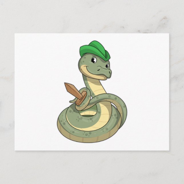 Snake with Sword Postcard (Front)