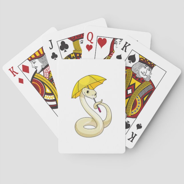 Snake with Umbrella Playing Cards (Back)