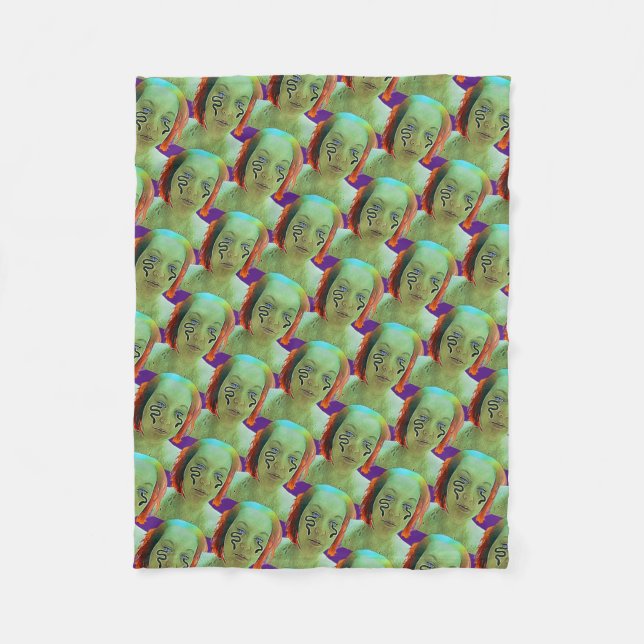 Snake Woman Self Portrait  Fleece Blanket (Front)