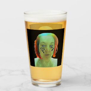 Snake Woman Self Portrait  Glass