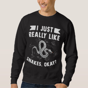 Snake Women Mens Anaconda Reptiles Snake Pattern Sweatshirt