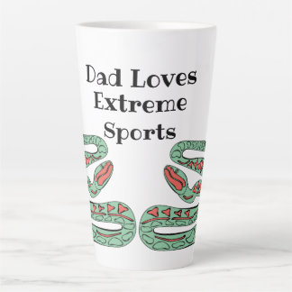 Snake World: Dad Loves Extreme Sports. Latte Mug