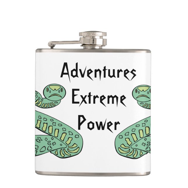 Snake World: Extreme, Power, Adventures. Hip Flask (Front)