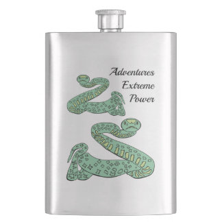 Snake World: Extreme, Power, Adventures. Hip Flask