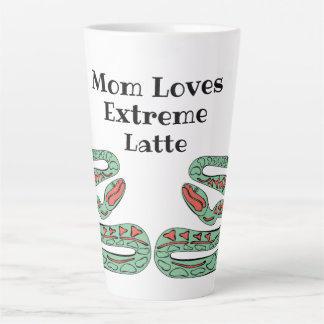 Snake World: Mum Loves Extreme Latte. Latte Mug