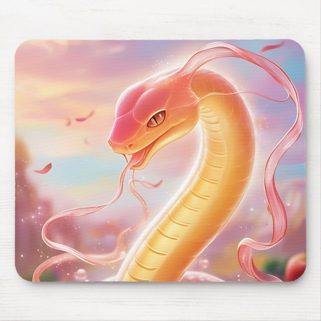Snake Year 2025: Embracing Luck and Prosperity Mouse Mat (Front)