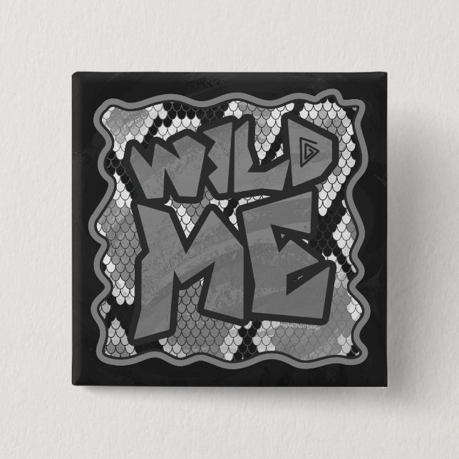 Snake Yellow and Gold Print 15 Cm Square Badge (Front)