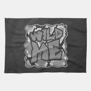 Snake Yellow and Gold Print Tea Towel