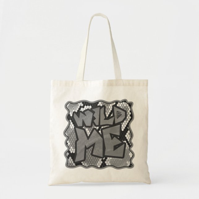Snake Yellow and Gold Print Tote Bag (Front)