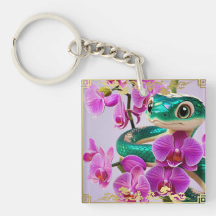 Snake Zodiac Sign Key Ring