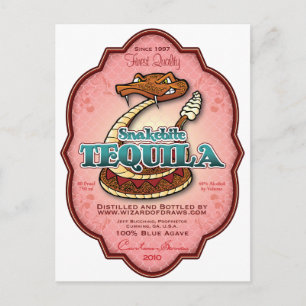 Snakebite Tequila Postcard