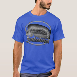 Snakehead bw Channa Ophicephalus Tropical Ornament T-Shirt