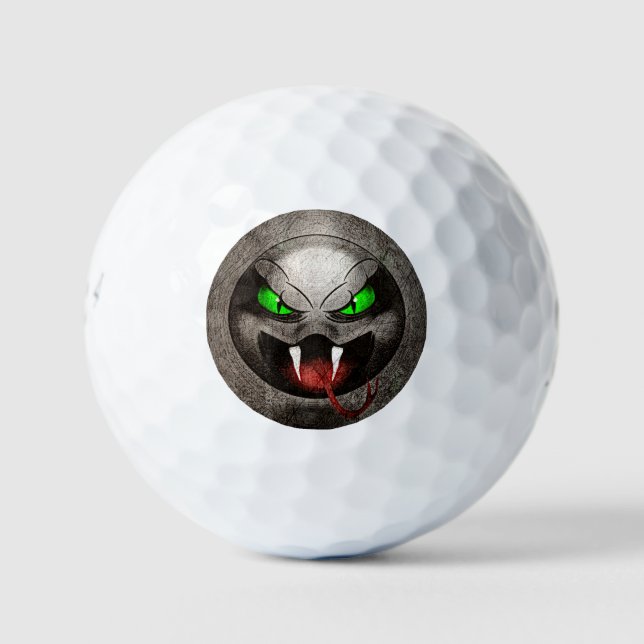 Snakemoji Vintage Golf Balls (Front)