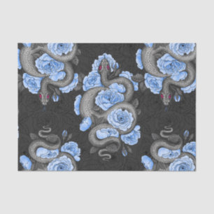 Snakes and blue roses tissue paper