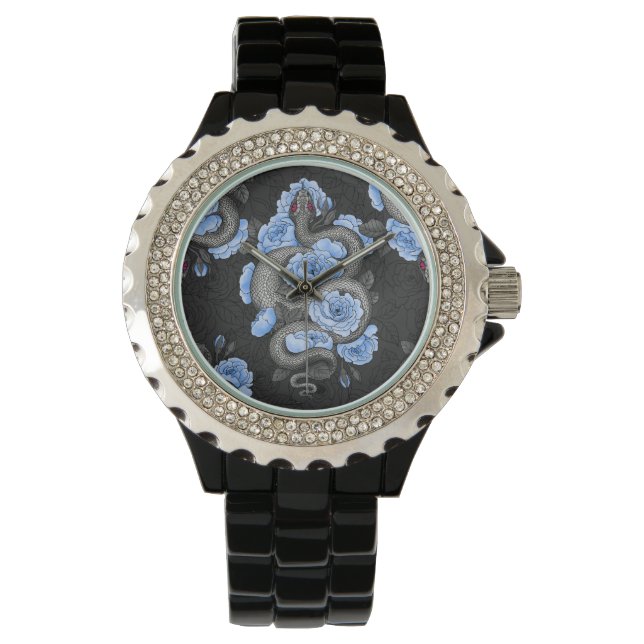 Snakes and blue roses watch (Front)