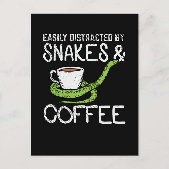 Snakes and Coffee Postcard (Front)