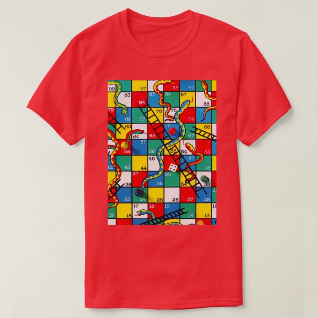 Snakes and Ladders Game3  T-Shirt (Design Front)