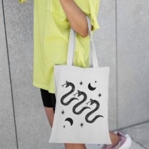 Snakes And Moons Tote Bag