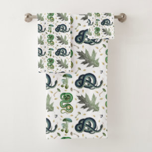 Snakes and Mushrooms Bath Towel Set