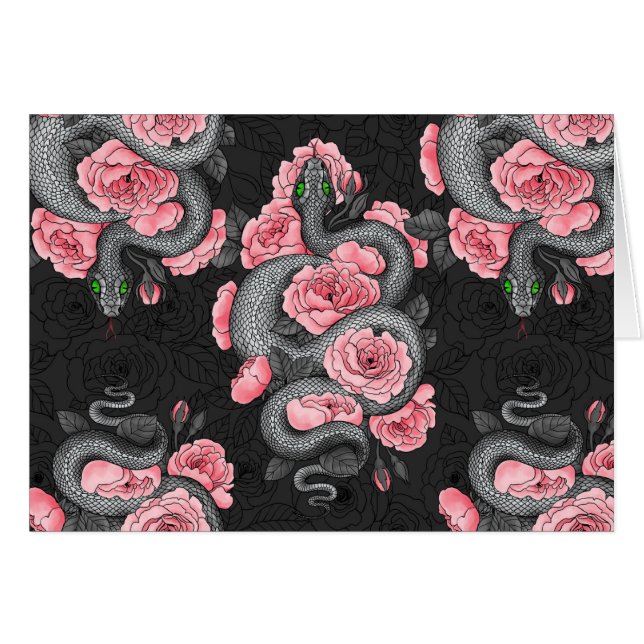 Snakes and  peach roses (Front Horizontal)