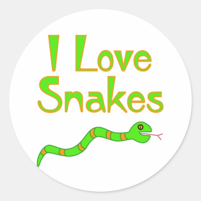 Snakes Classic Round Sticker (Front)