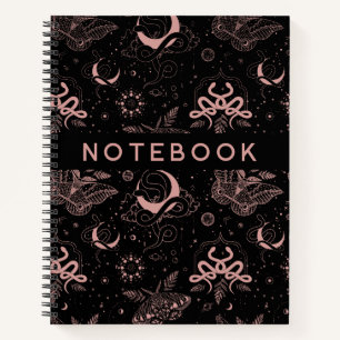 Snakes Moons Moths Magical  Notebook