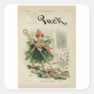 Snakes out the City - Vintage Saint Patrick Square Sticker