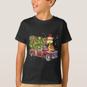 Snakes Rides Red Truck Christmas Tree Xmas Gifts T-Shirt