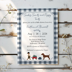 Snakes, Snails & Puppy Tails — Baby Boy Invitation