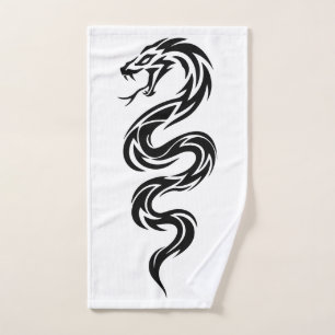 Snakes tattoo hand towel