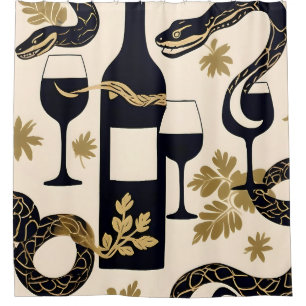 Snakes & Wines Shower Curtain