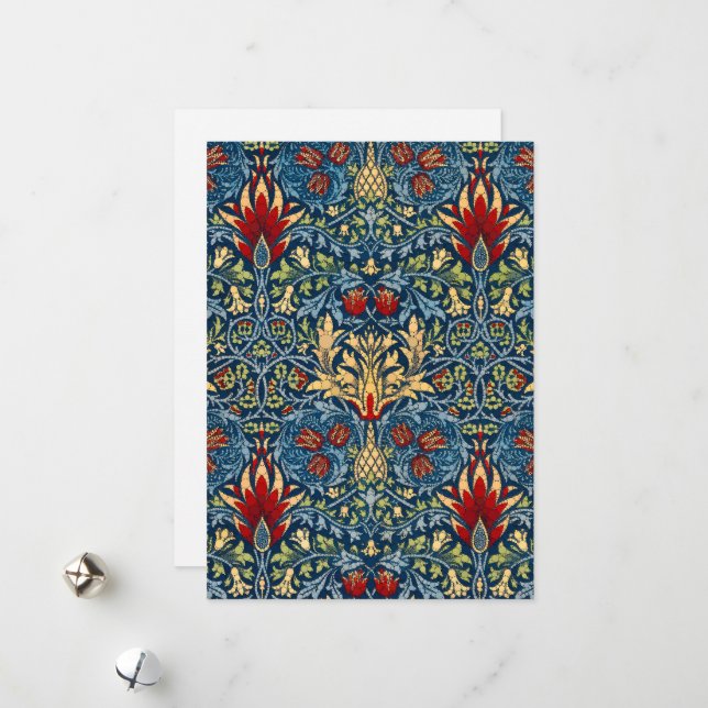 Snakeshead, Infinity Dots by After William Morris Holiday Card (Front/Back In Situ)