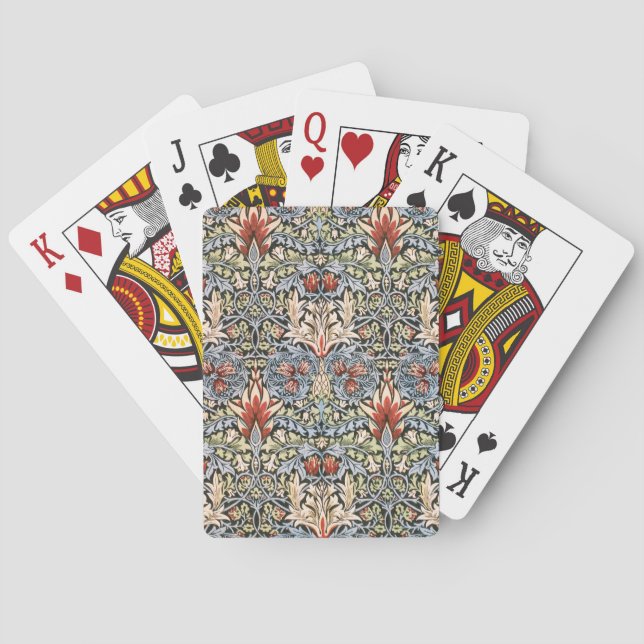 Snakeshead Pattern (by William Morris) Playing Cards (Back)
